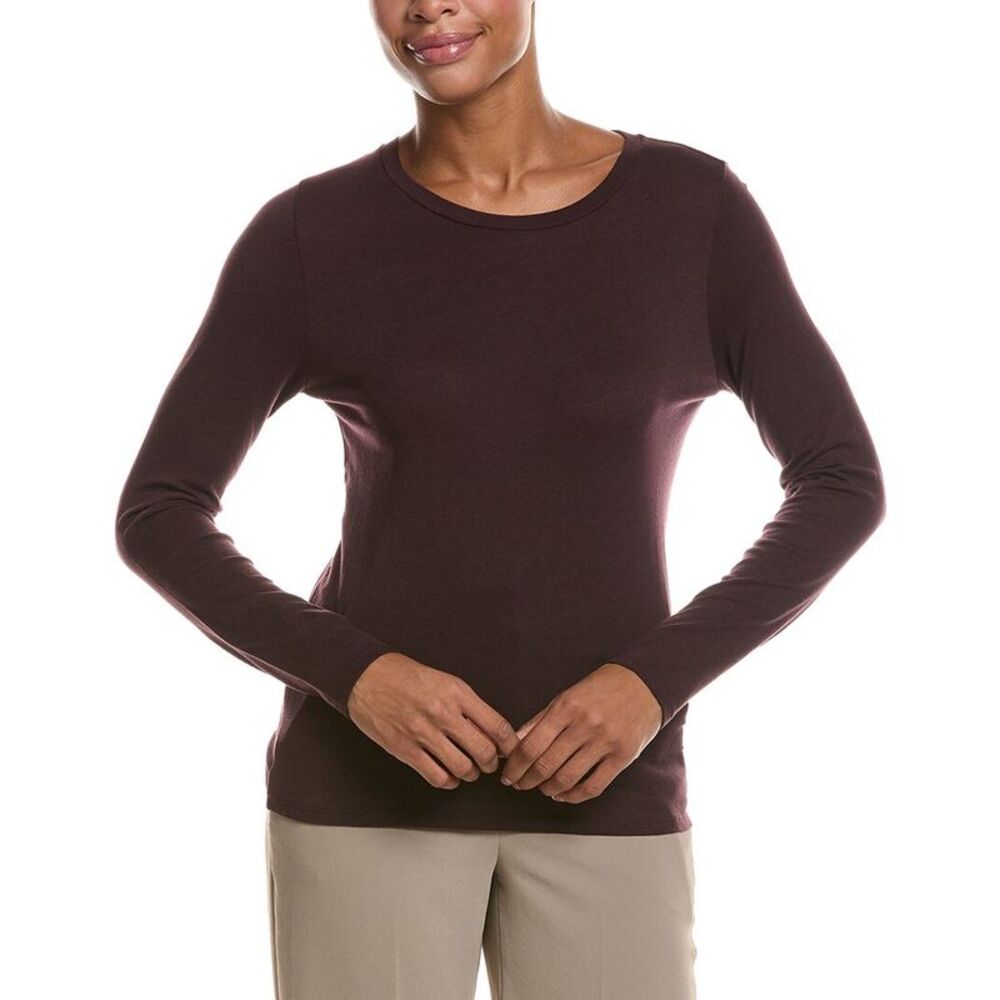 Eileen Fisher Womens Round Neck Slim T-Shirt